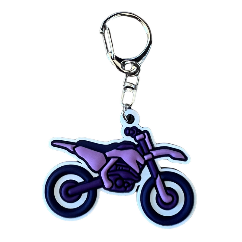 Purple Dirt Bike Keychain