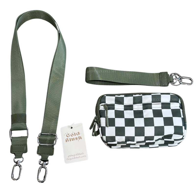 Gold Blush DualMode 2 in 1 Wallet RFID Protected– Nylon Wristlet & Crossbody Bag for Women, Fits Most Smartphones, Stylish & Versatile