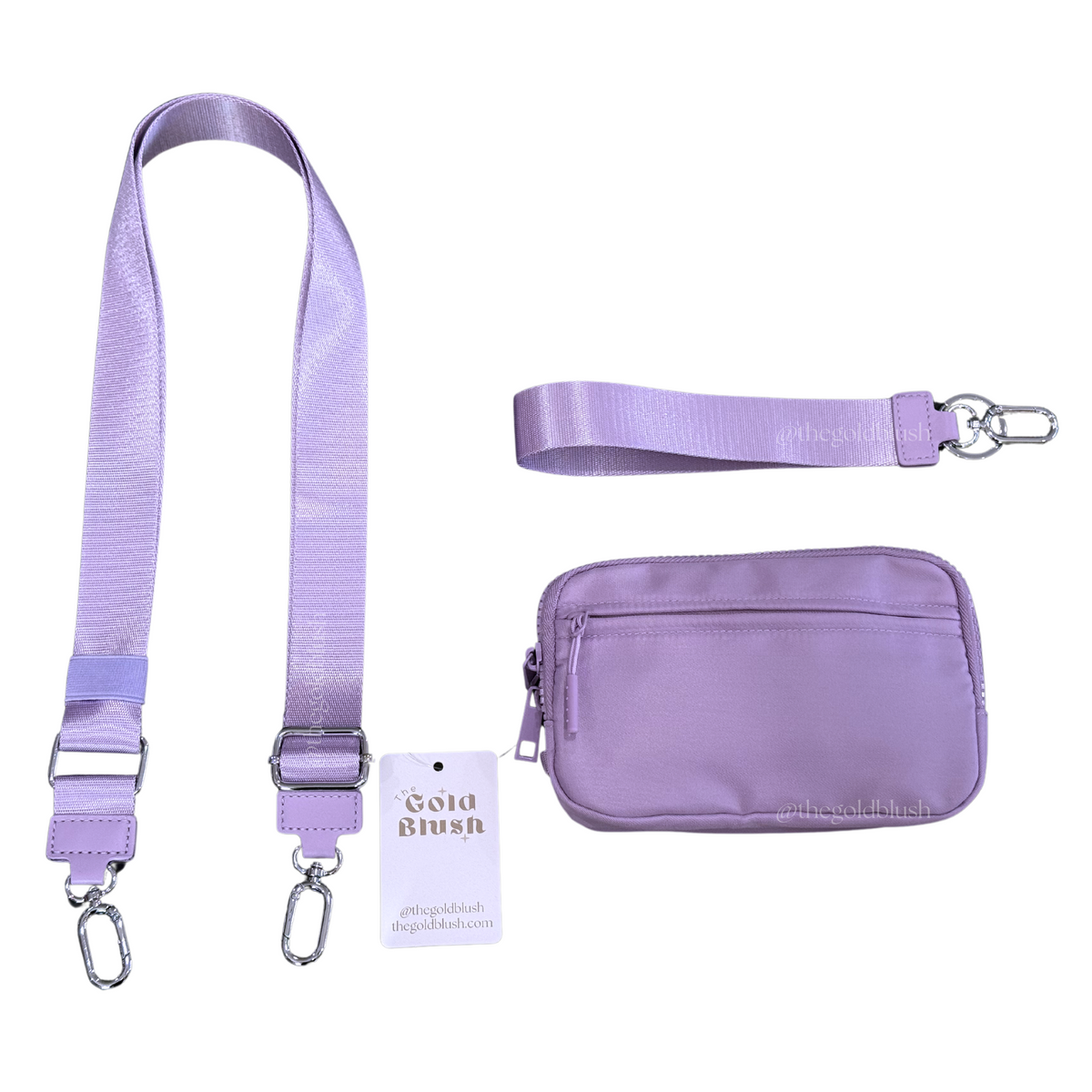 Gold Blush DualMode 2 in 1 Wallet RFID Protected– Nylon Wristlet & Crossbody Bag for Women, Fits Most Smartphones, Stylish & Versatile