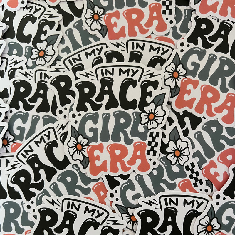 In My Race Girl Sticker