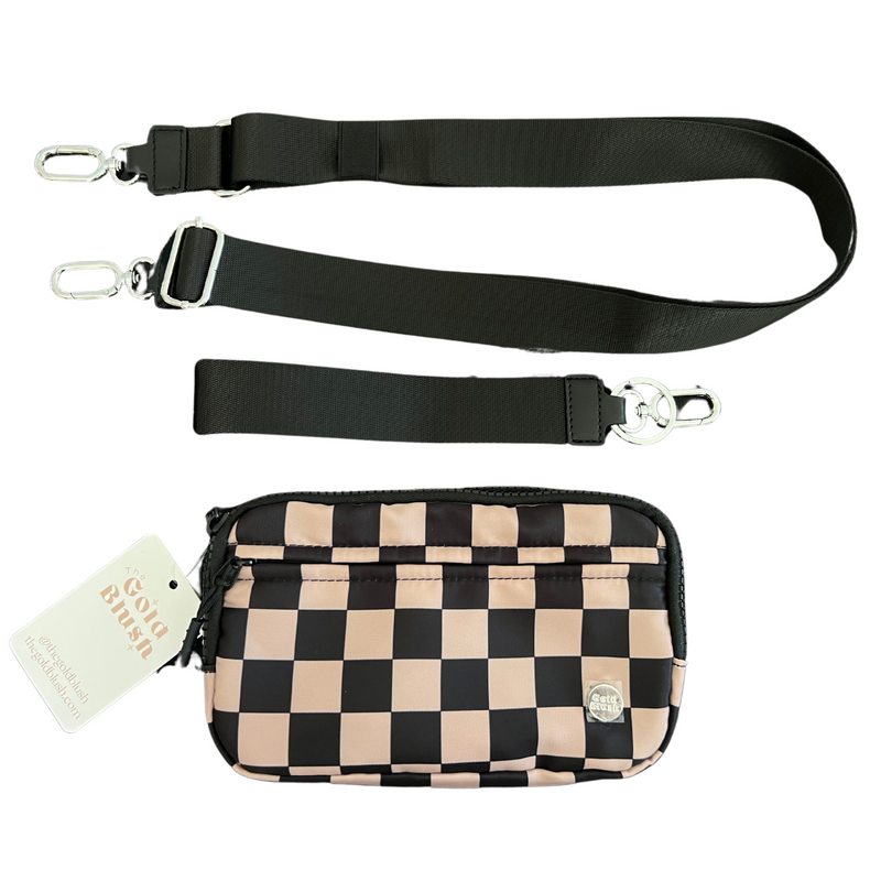 Gold Blush DualMode 2 in 1 Wallet RFID Protected– Nylon Wristlet & Crossbody Bag for Women, Fits Most Smartphones, Stylish & Versatile