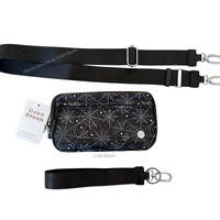 Gold Blush DualMode 2 in 1 Wallet RFID Protected– Nylon Wristlet & Crossbody Bag for Women, Fits Most Smartphones, Stylish & Versatile