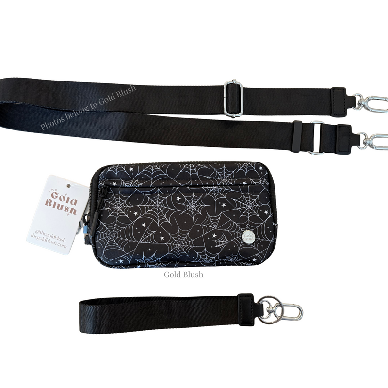 Gold Blush DualMode 2 in 1 Wallet RFID Protected– Nylon Wristlet & Crossbody Bag for Women, Fits Most Smartphones, Stylish & Versatile