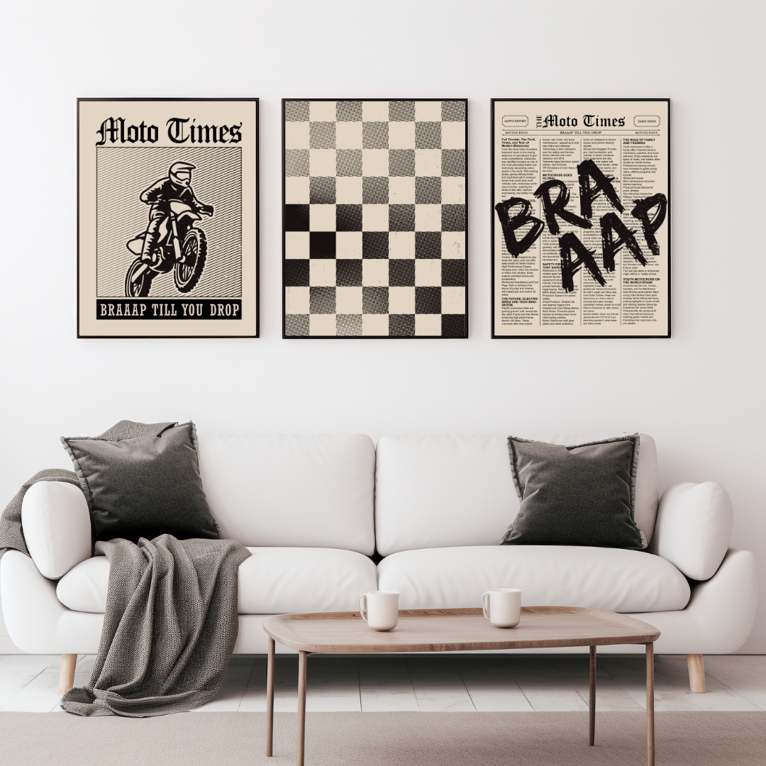 Moto Times Wall Prints - Digital Download