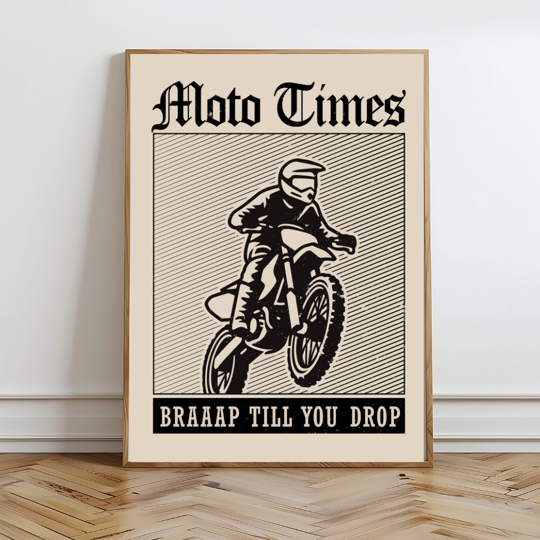 Moto Times Wall Prints - Digital Download