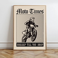 Moto Times Wall Prints - Digital Download