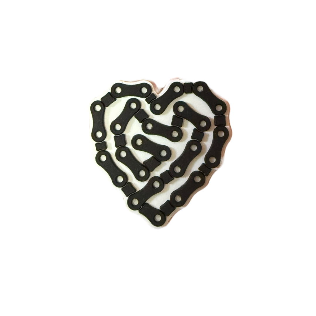 Chain Heart Croc Charm