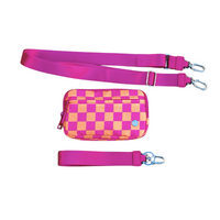 Gold Blush DualMode 2 in 1 Wallet RFID Protected– Nylon Wristlet & Crossbody Bag for Women, Fits Most Smartphones, Stylish & Versatile