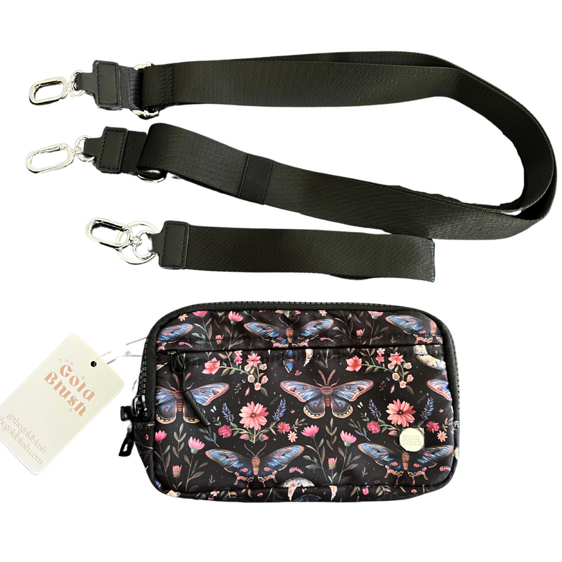 Gold Blush DualMode 2 in 1 Wallet RFID Protected– Nylon Wristlet & Crossbody Bag for Women, Fits Most Smartphones, Stylish & Versatile