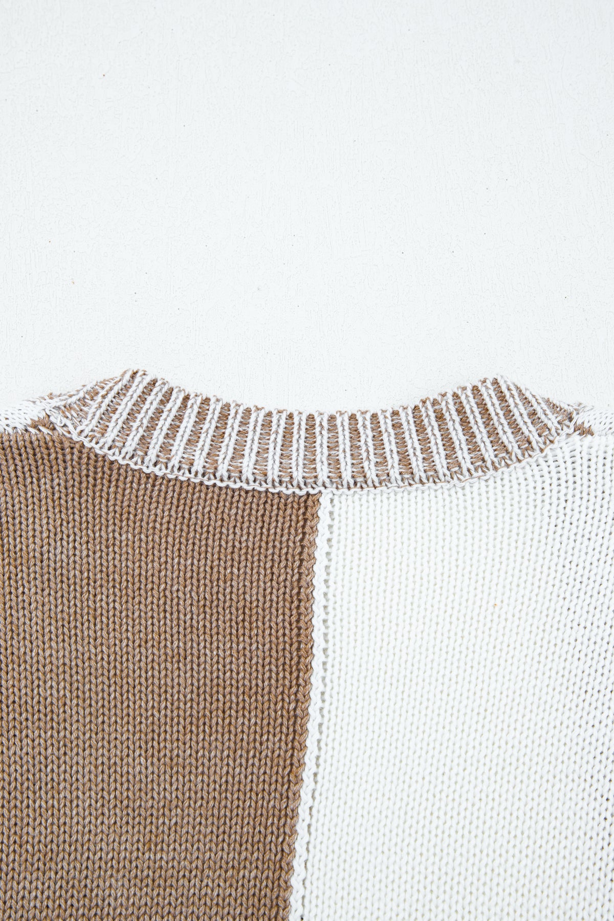 Brown Checkered Bubble Sleeve Drop Shoulder Open Cardigan