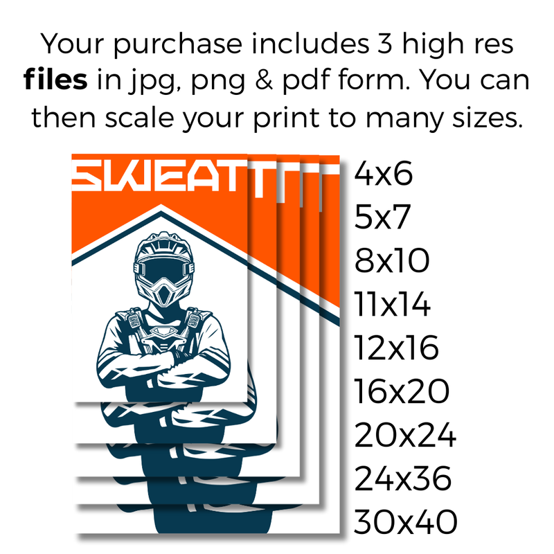 Dirt Bike Dreams Wall Prints - Digital Download