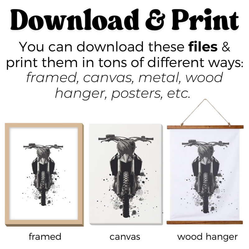 Moto Times Wall Prints - Digital Download