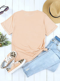 Khaki Western Poker Cards Graphic T Shirt