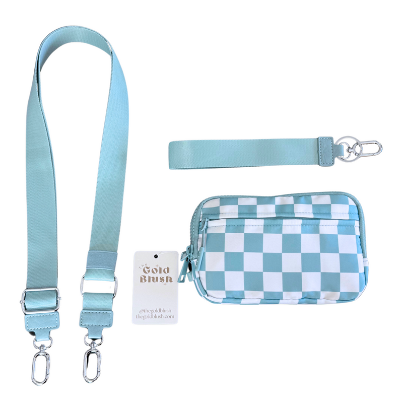 Gold Blush DualMode 2 in 1 Wallet RFID Protected– Nylon Wristlet & Crossbody Bag for Women, Fits Most Smartphones, Stylish & Versatile