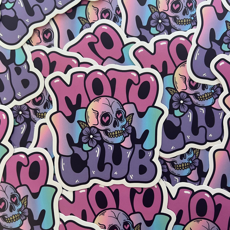 Moto Mom Club Sticker