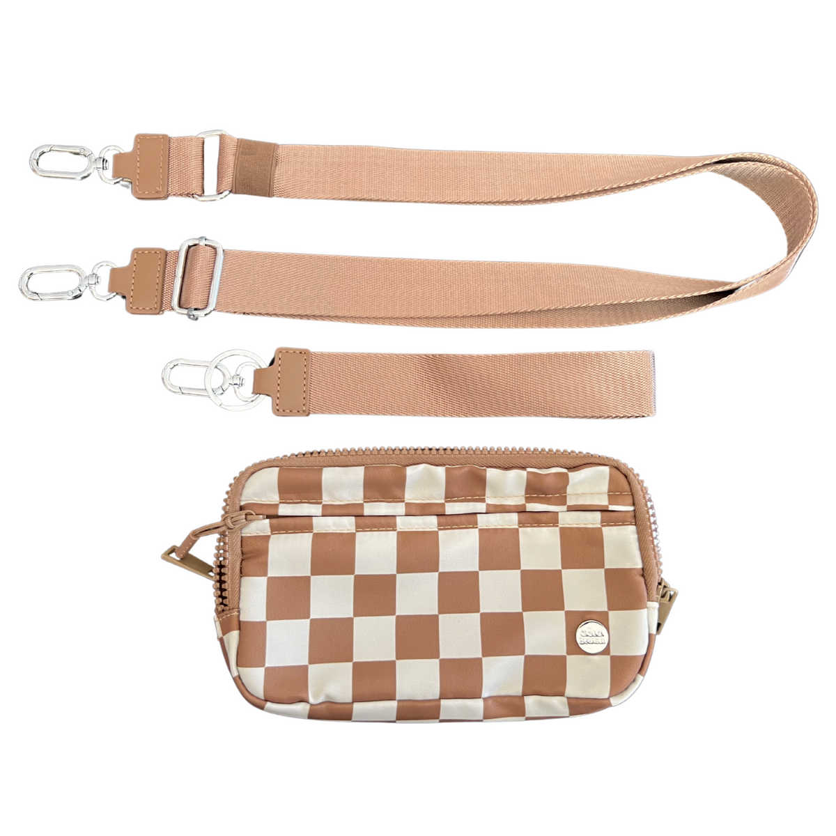 Gold Blush DualMode 2 in 1 Wallet RFID Protected– Nylon Wristlet & Crossbody Bag for Women, Fits Most Smartphones, Stylish & Versatile