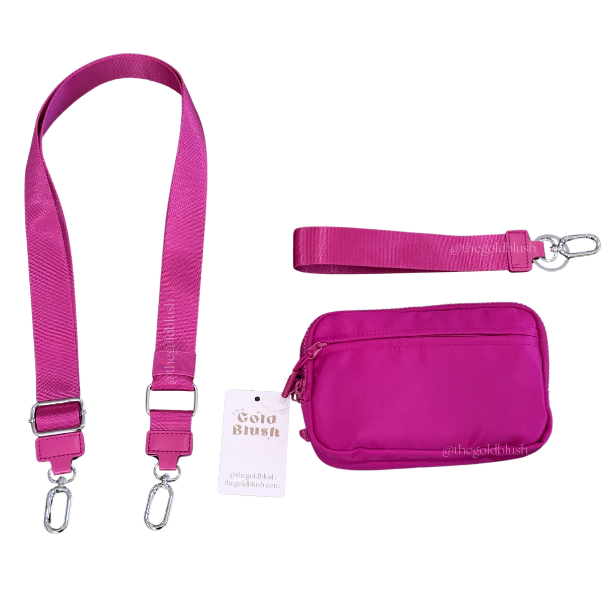 Gold Blush DualMode 2 in 1 Wallet RFID Protected– Nylon Wristlet & Crossbody Bag for Women, Fits Most Smartphones, Stylish & Versatile