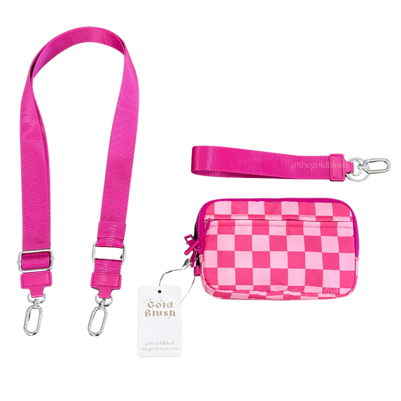 Gold Blush DualMode 2 in 1 Wallet RFID Protected– Nylon Wristlet & Crossbody Bag for Women, Fits Most Smartphones, Stylish & Versatile