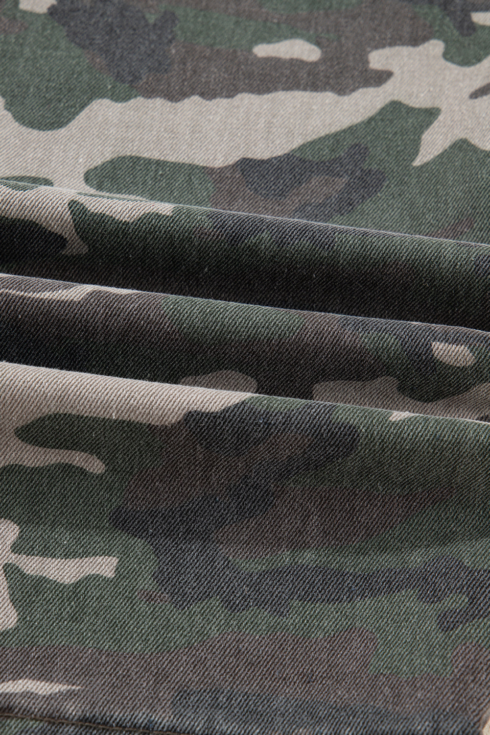 Green Camo Cargo Wide Leg Pants