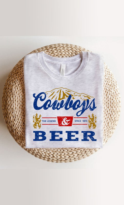 Vintage Cowboys Beer Graphic Tee PLUS