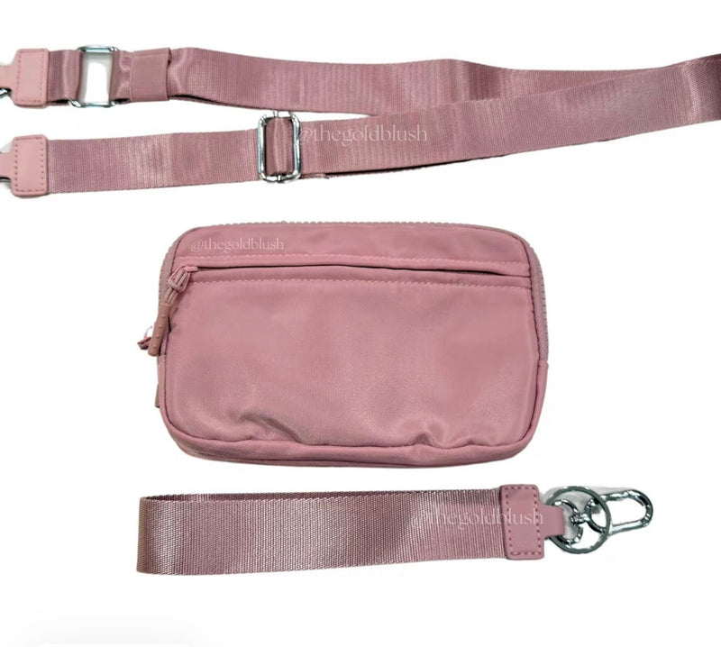 Gold Blush DualMode 2 in 1 Wallet RFID Protected– Nylon Wristlet & Crossbody Bag for Women, Fits Most Smartphones, Stylish & Versatile