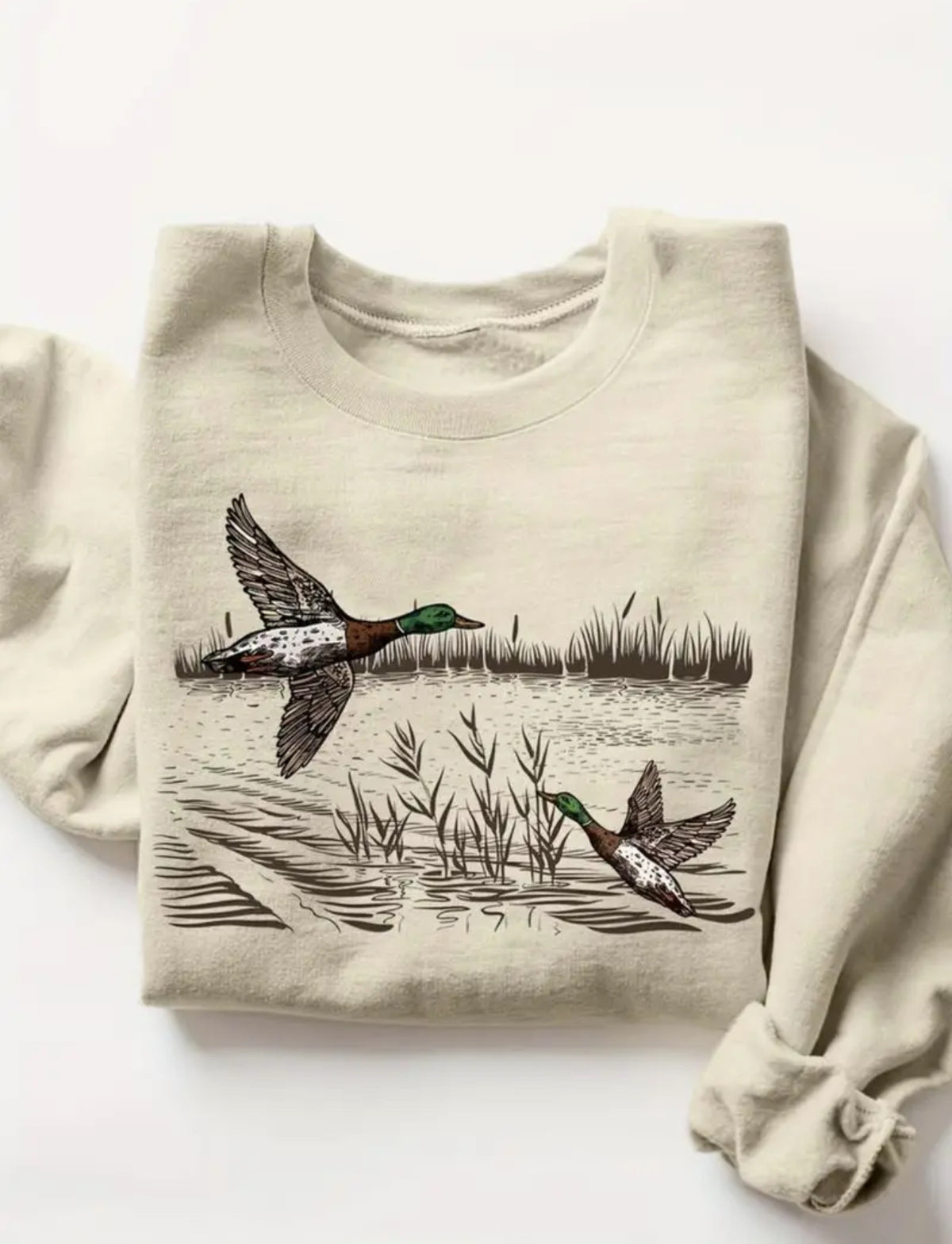 Wild Landing Duck Graphic Sweatshirt