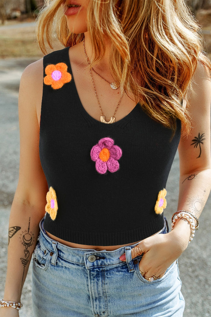 Flower Knit Tank