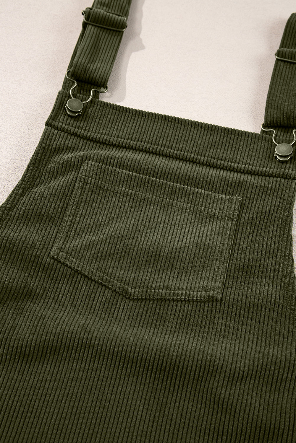 Vineyard Green Solid Front Pockets Sleeveless Corduroy Overall Dress Majestic Boutique Vineyard Green Solid Front Pockets Sleeveless Corduroy Overall Dress Majestic Boutique