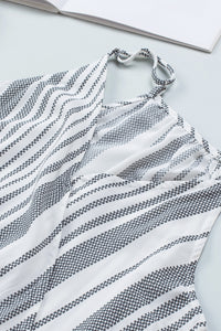 Striped Surplice Spaghetti Strap Cami