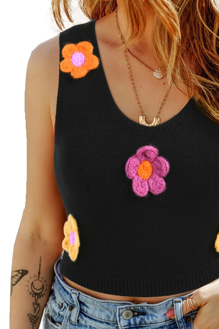 Flower Knit Tank